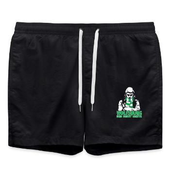 Wolfsburg und sonst nichts - Badeshorts - Schwarz - Vorne - AI Model Male 185 light (185cm)