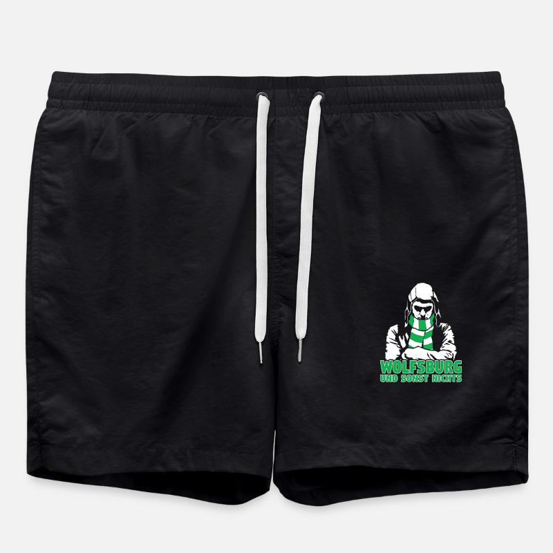 Wolfsburg und sonst nichts - Badeshorts - Schwarz