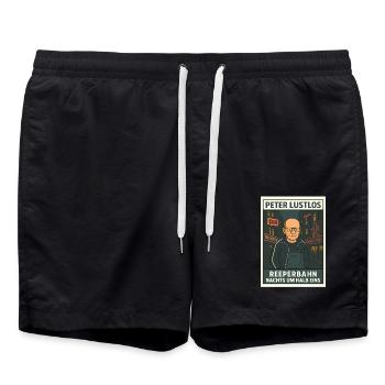 Peter Listless – Reeperbahn At Half Past One - Swim Trunks - black - Front - AI Model Male 185 light (185cm)