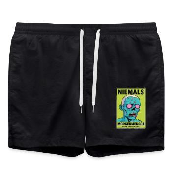 Jamais Matin Personne Zombie - Short de bain - noir - Devant - AI Model Male 185 light (185cm)