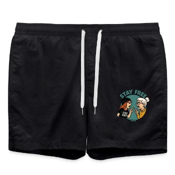Restez libre : des générations en conflit - Short de bain - noir - Devant - AI Model Male 185 light (185cm)