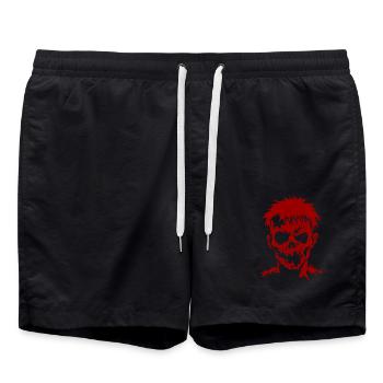 Dark Shadow Zombie with Blank Stare - Swim Trunks - black - Front - AI Model Male 185 light (185cm)