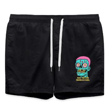 Was für eine Überraschung – Zombie-Reaktion - Badeshorts - Schwarz - Vorne - AI Model Male 185 light (185cm)