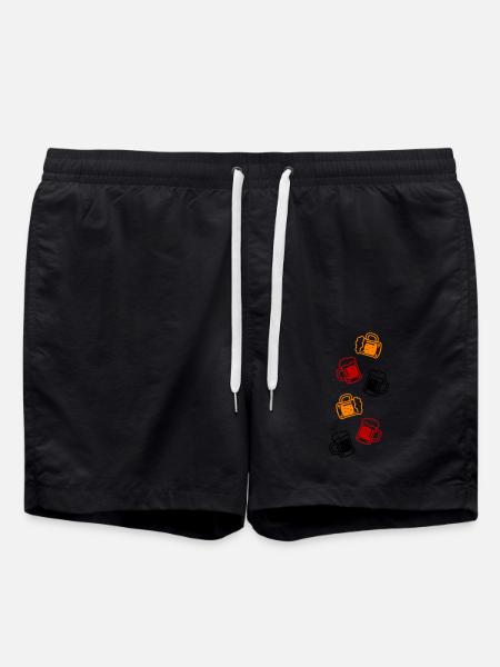 Bier Bierglas - Badeshorts - Schwarz