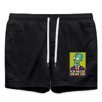 Zombie im Anzug hasst seinen Job - Badeshorts - Schwarz - Vorne - AI Model Male 185 light (185cm)