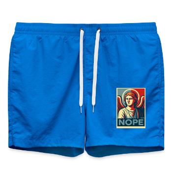 Angel in poster style with no saying motif - Swim Trunks - cobalt blue - Front