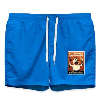 Canard en colère avec torche et fourche - Short de bain - cobalt blue - Devant