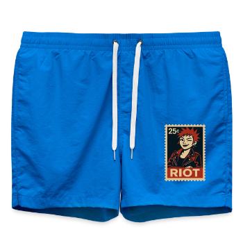 Femme punk avec une coiffure rousse - Short de bain - cobalt blue - Devant