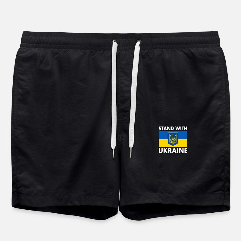 Stand with ukraine - Short de bain - noir