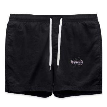 Legenden wurden 1983 geboren - Badeshorts - Schwarz - Vorne - AI Model Male 185 light (185cm)