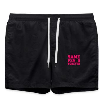 Same penis forever - Badeshorts - Schwarz - Vorne - AI Model Male 185 light (185cm)