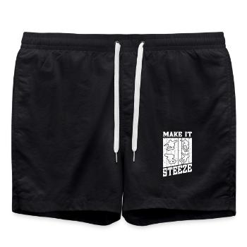 Skateboard Art For Boys Girls Men Skateboard Gifts - Swim Trunks - black - Front - AI Model Male 185 light (185cm)