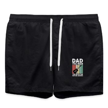 Dad The man The myth The guitar LEGEND - Swim Trunks - black - Front - AI Model Male 185 light (185cm)