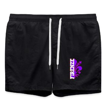 Logo Firenze più giglio - Swim Trunks - black - Front - AI Model Male 185 light (185cm)
