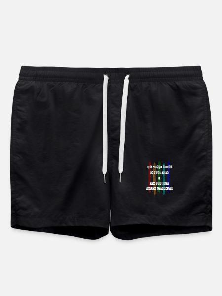 Ich denke nicht in Streifen - Badeshorts - Schwarz