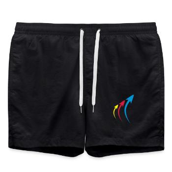 pfeile formen symbole - Badeshorts - Schwarz - Vorne - AI Model Male 185 light (185cm)