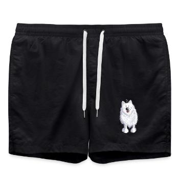 Der Spitz ist angekommen - Badeshorts - Schwarz - Vorne - AI Model Male 185 light (185cm)