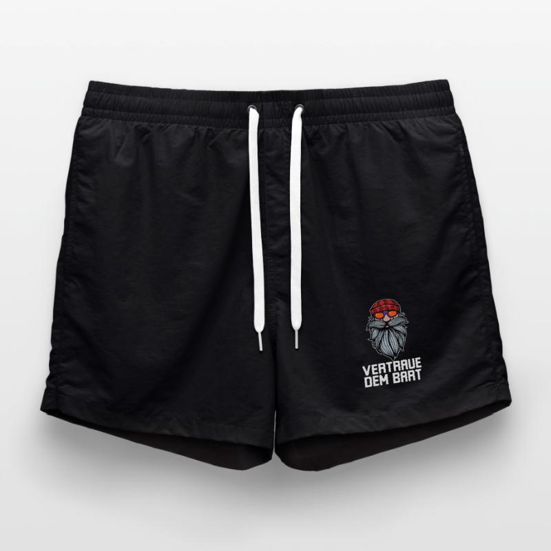 Humorvoll Bart Ziegenbart Statement Bartfrisur Badeshorts