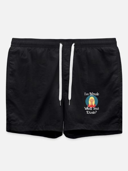 Blond hair - Swim Trunks - black