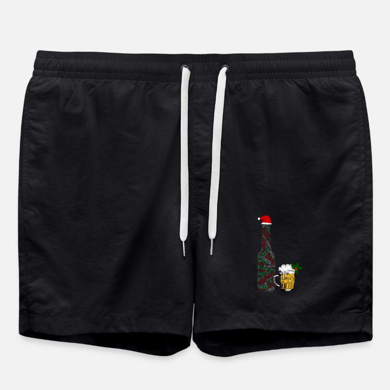 Festive Beer Bottle - Swim Trunks - black