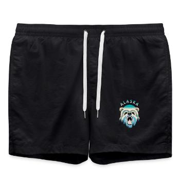 Ours Sauvage d' Alaska - Short de bain - noir - Devant - AI Model Male 185 light (185cm)