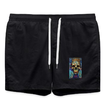 Beautiful fantasy Skull - Badeshorts - Schwarz - Vorne - AI Model Male 185 light (185cm)