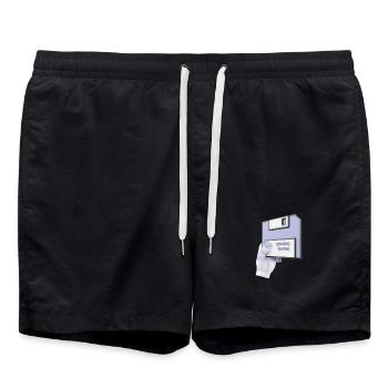 work bench 3D - Swim Trunks - black - Front - AI Model Male 185 light (185cm)