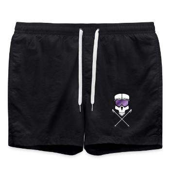Ski-Schädel - Badeshorts - Schwarz - Vorne - AI Model Male 185 light (185cm)