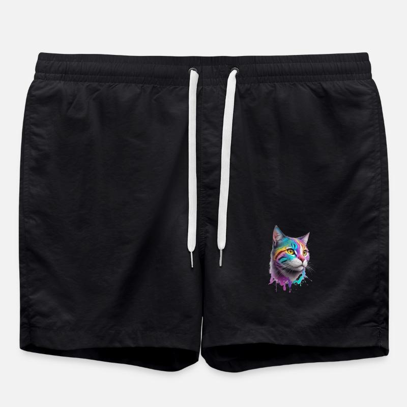 Cat - Swim Trunks - black