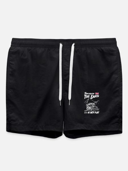 Landy because The Earth Is Not Flat - Swim Trunks - black