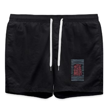 Learn the rules like a pro - Swim Trunks - black - Front - AI Model Male 185 light (185cm)