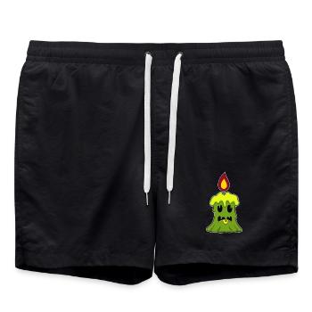 Bougie Halloween - Short de bain - noir - Devant - AI Model Male 185 light (185cm)