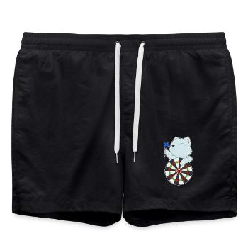 Cat Dart Dart Dartboard - Swim Trunks - black - Front - AI Model Male 185 light (185cm)