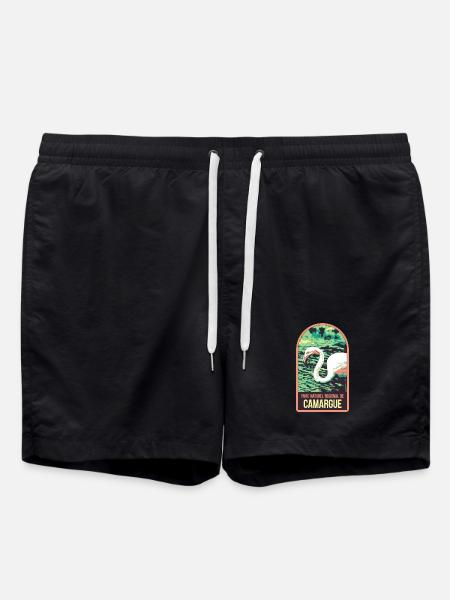 Flamand Rose Camargue : Nature Enchantée - Short de bain - noir