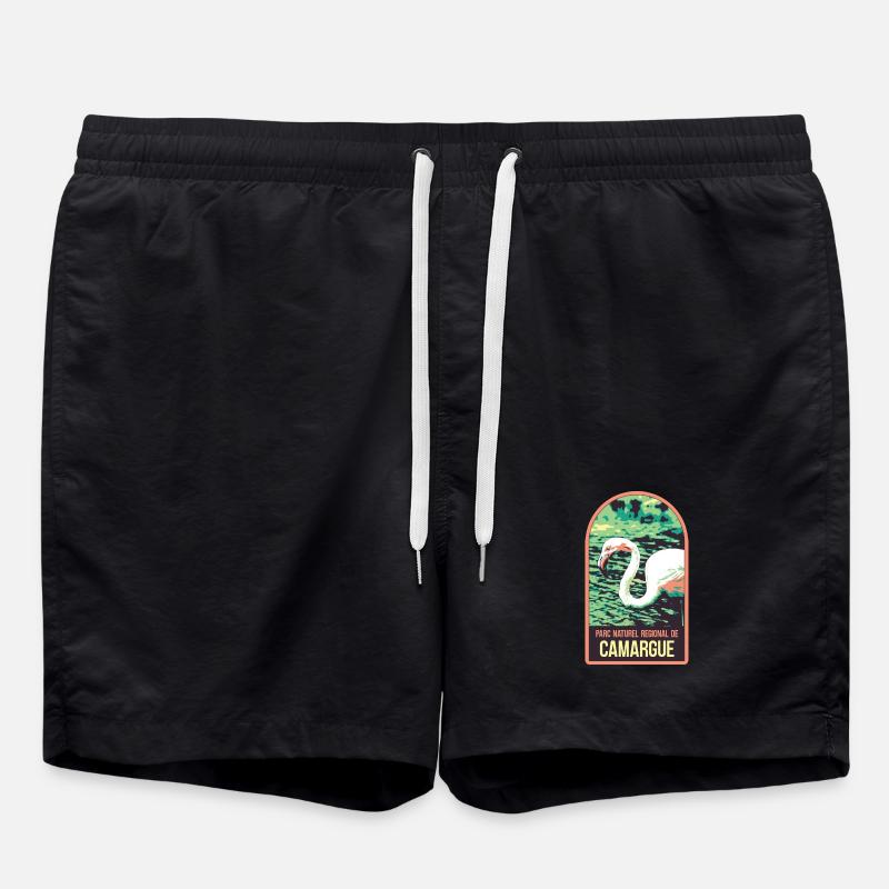 Flamand Rose Camargue : Nature Enchantée - Short de bain - noir