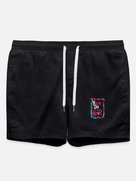 Bevor Du fragst: NEIN! - Badeshorts - Schwarz