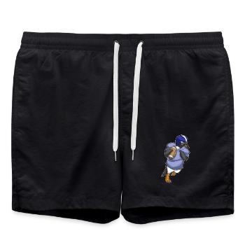 Sports de football américain des Penguins - Short de bain - noir - Devant - AI Model Male 185 light (185cm)