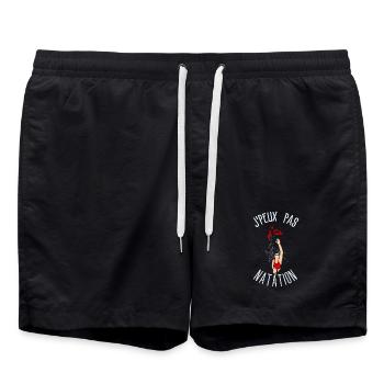 Ich kann nicht schwimmen - Badeshorts - Schwarz - Vorne - AI Model Male 185 light (185cm)