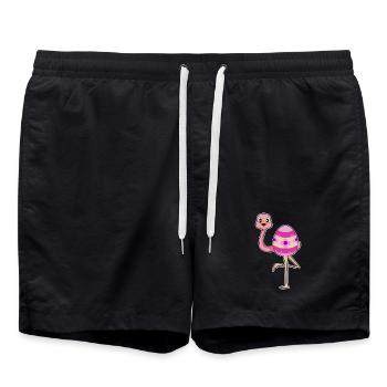 Oeuf de Pâques Flamingo - Short de bain - noir - Devant - AI Model Male 185 light (185cm)