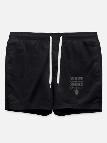 Hvid juleskjorte Sort udgave - Badeshorts - sort