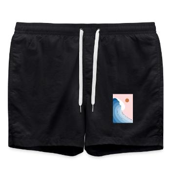 Dance with the waves - Badeshorts - Schwarz - Vorne - AI Model Male 185 light (185cm)