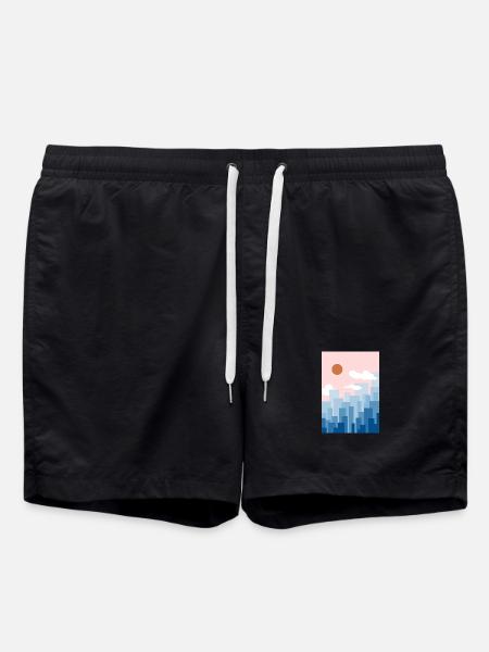 Skyline pink - Swim Trunks - black
