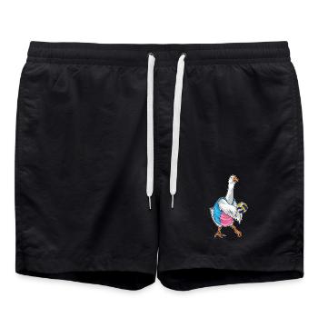 Duck Volleyball Player Volleyball - Swim Trunks - black - Front - AI Model Male 185 light (185cm)