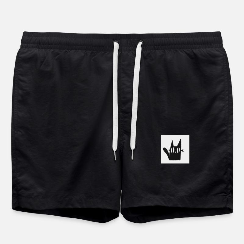 Mimi die schwarze Katze - Badeshorts - Schwarz
