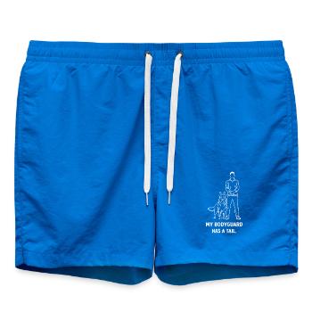 My bodyguard has a cock. - Swim Trunks - cobalt blue - Front