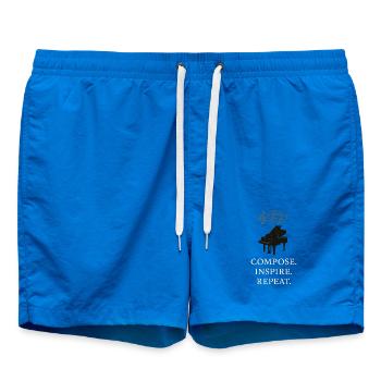 Piano Teacher Music Teacher Funny Teacher - Swim Trunks - cobalt blue - Front
