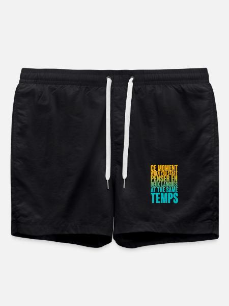 COOL SAYING FOR MULTILINGUALS, INTERNATIONAL - Swim Trunks - black