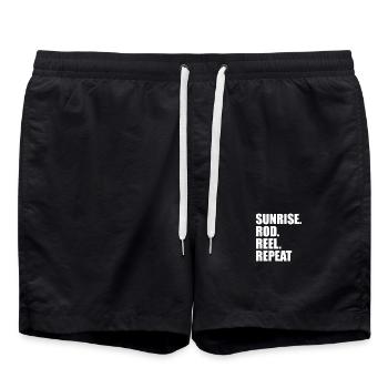 Sunrise Rutenrolle Repeat - Badeshorts - Schwarz - Vorne - AI Model Male 185 light (185cm)