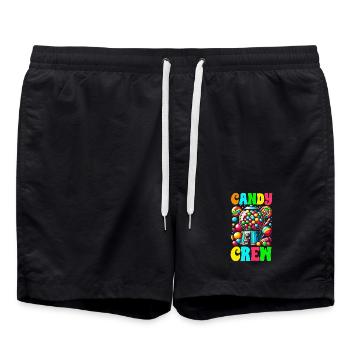 Candy Crew Decoration Candy Lover Sweet Tooth - Swim Trunks - black - Front - AI Model Male 185 light (185cm)