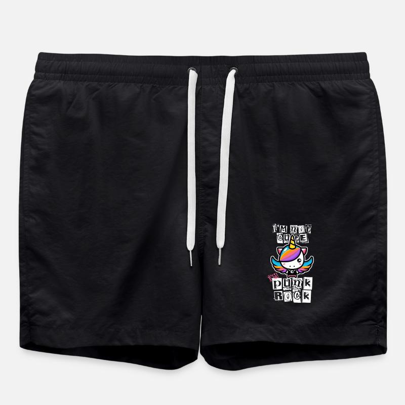 Licorne Punk Rock - Short de bain - noir